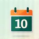 Symbol eines Kalenders für die 10-Tages-Vignette